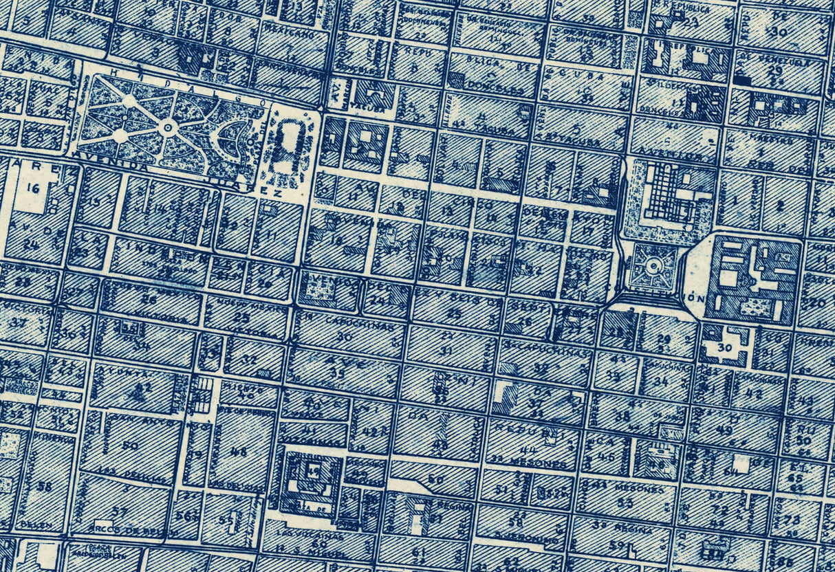1923 Map of Mexico City Mexico