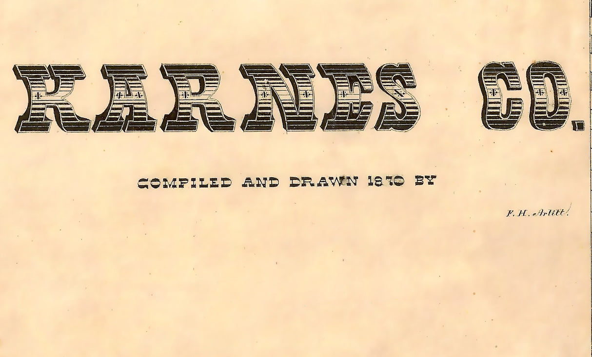 1870 Farm Lines Map of Karnes County Texas