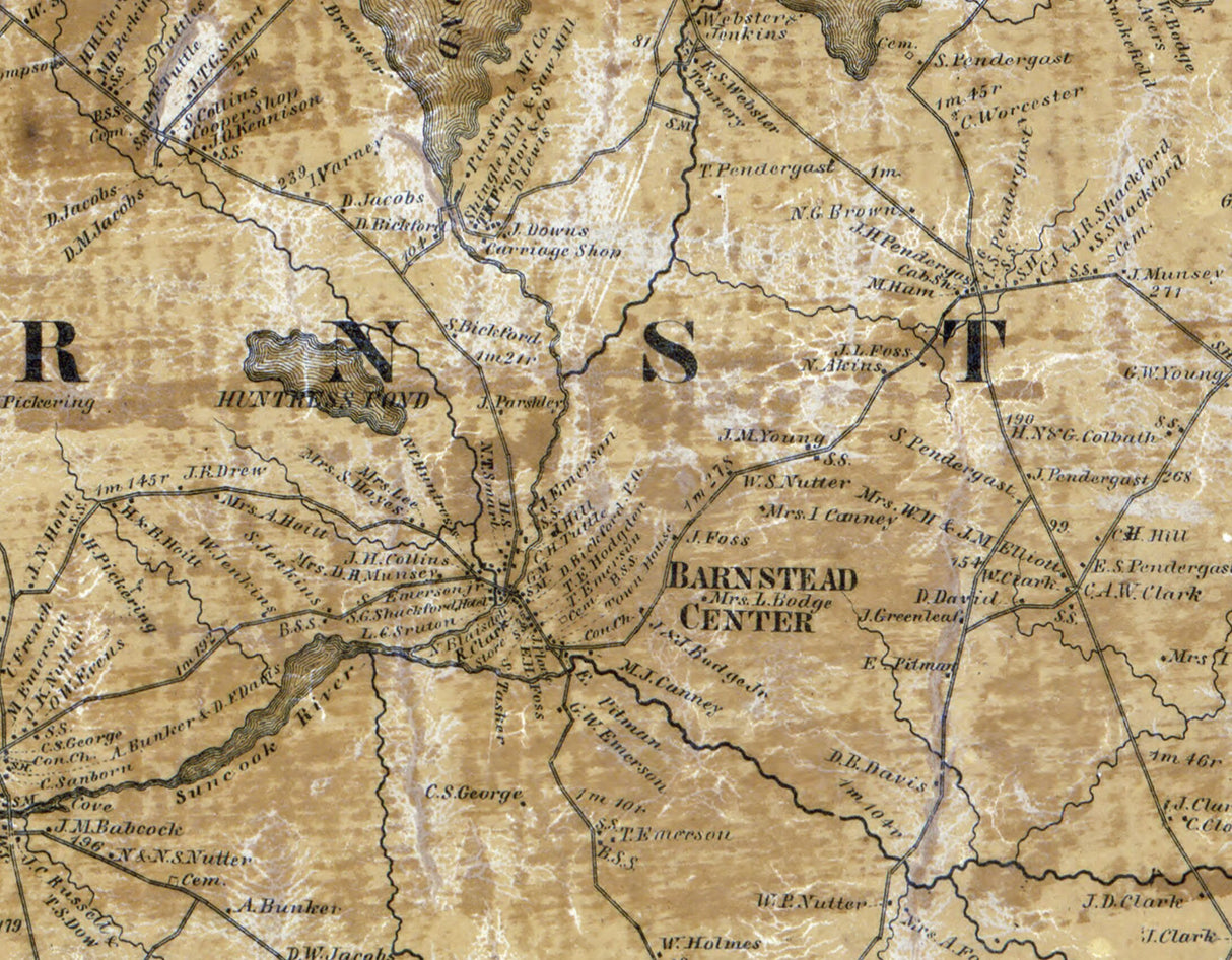 1859 Map of Belknap County New Hampshire