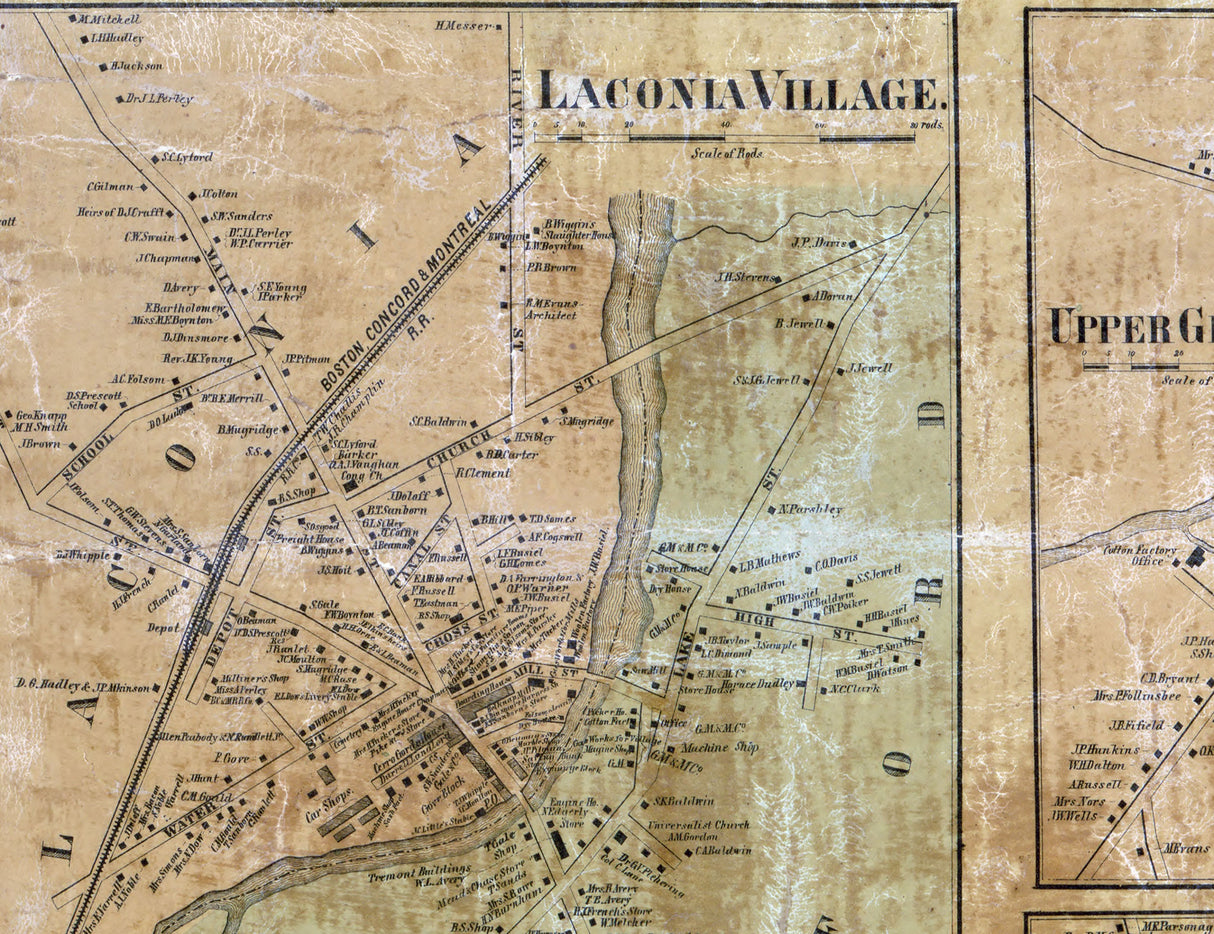 1859 Map of Belknap County New Hampshire
