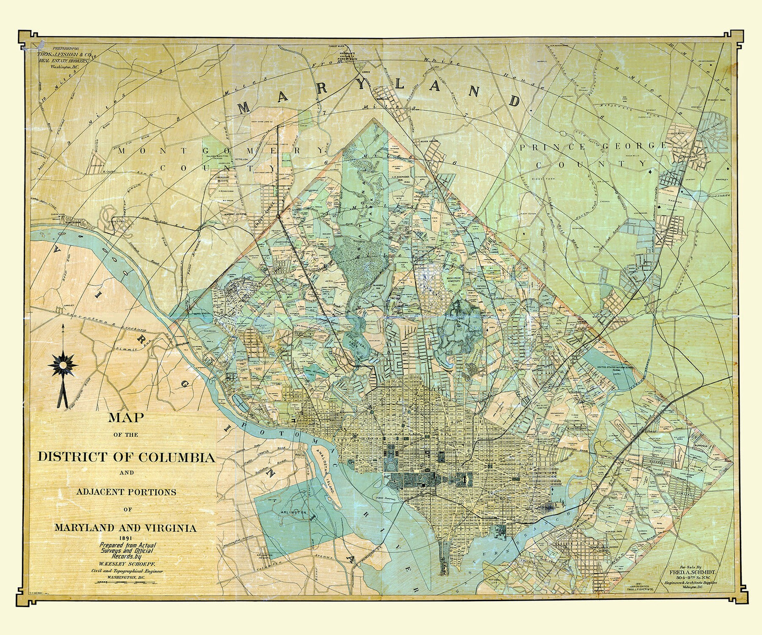 1891 Map of Washington DC
