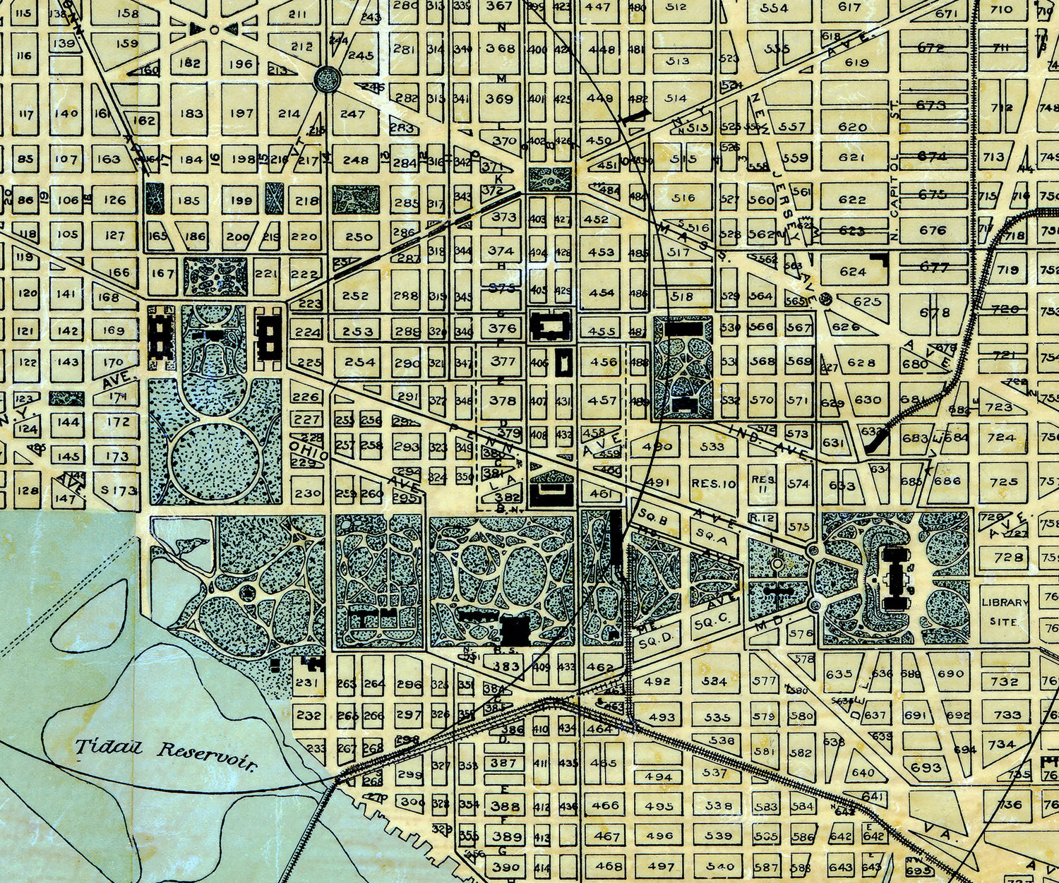 1891 Map of Washington DC