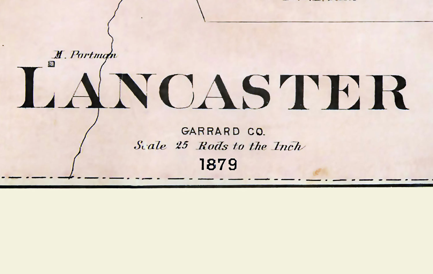 1879 Map of Lancaster Garrard County Kentucky