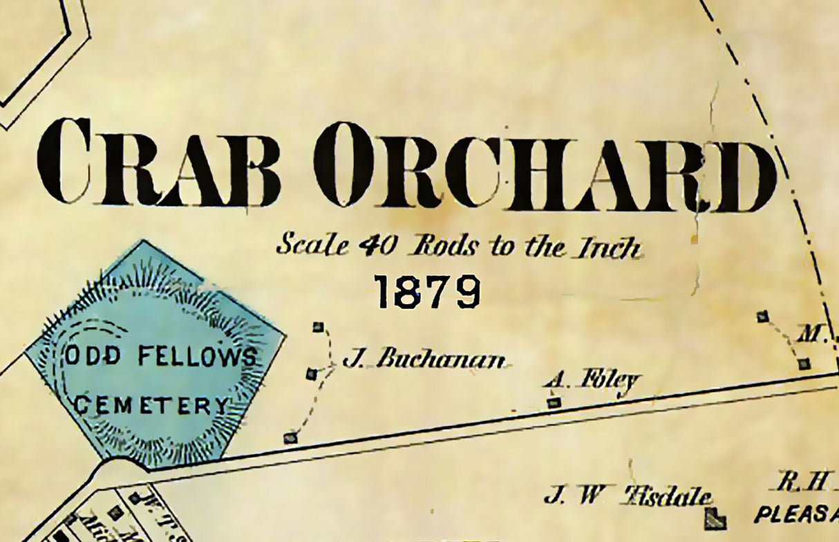 1879 Map of Crab Orchard Lincoln County Kentucky