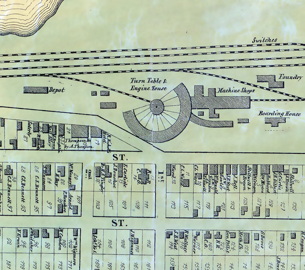 1858 Map of Susquehanna Depot Pennsylvania
