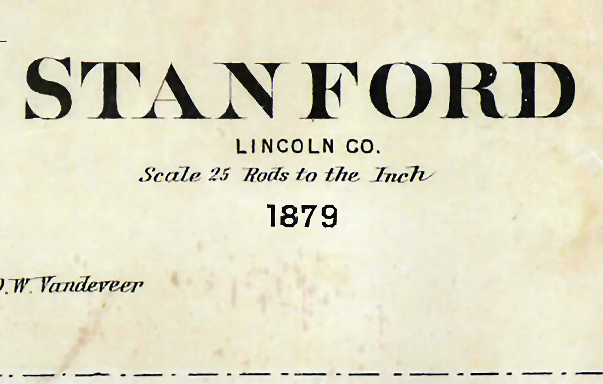 1879 Map of Stanford Lincoln County Kentucky
