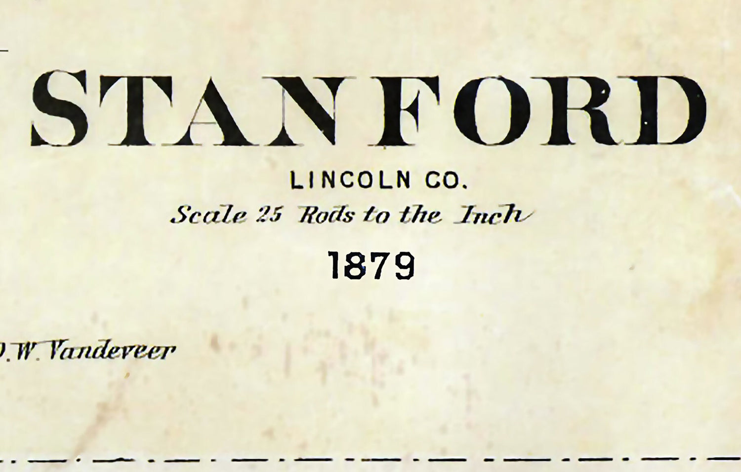 1879 Map of Stanford Lincoln County Kentucky