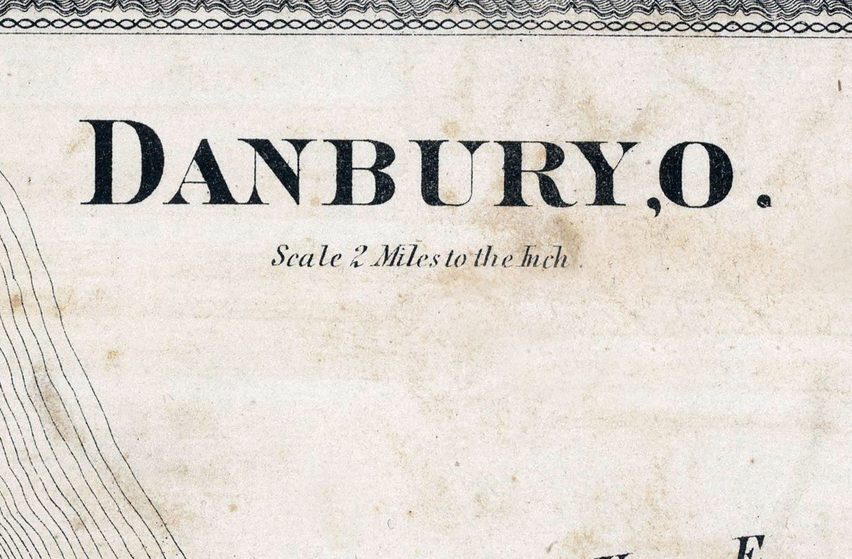 1874 Map of Danbury Township Ottawa County Ohio Sandusky Bay