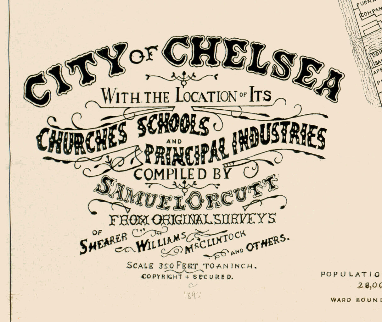 1892 Map of Chelsea Massachusetts