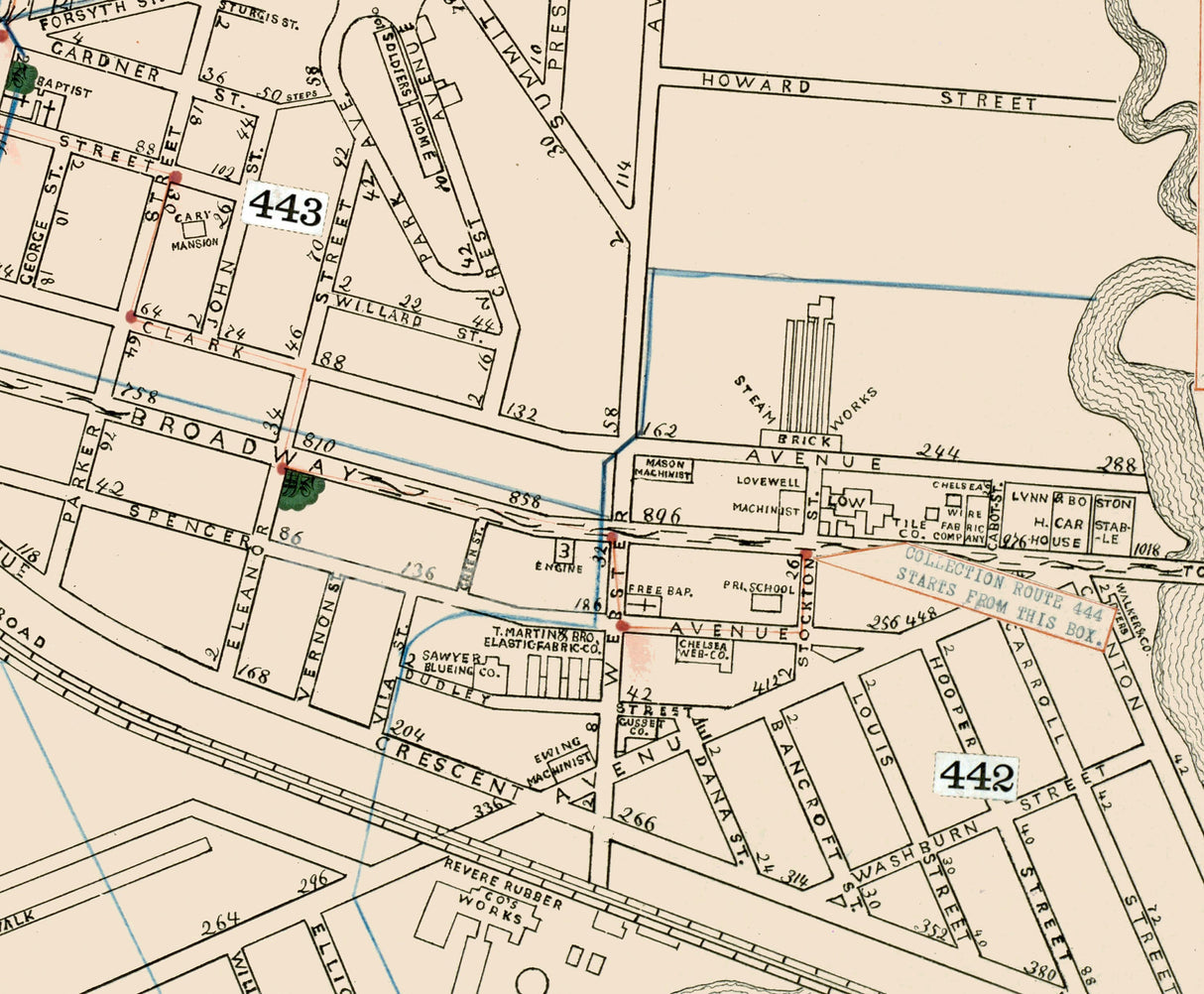 1892 Map of Chelsea Massachusetts
