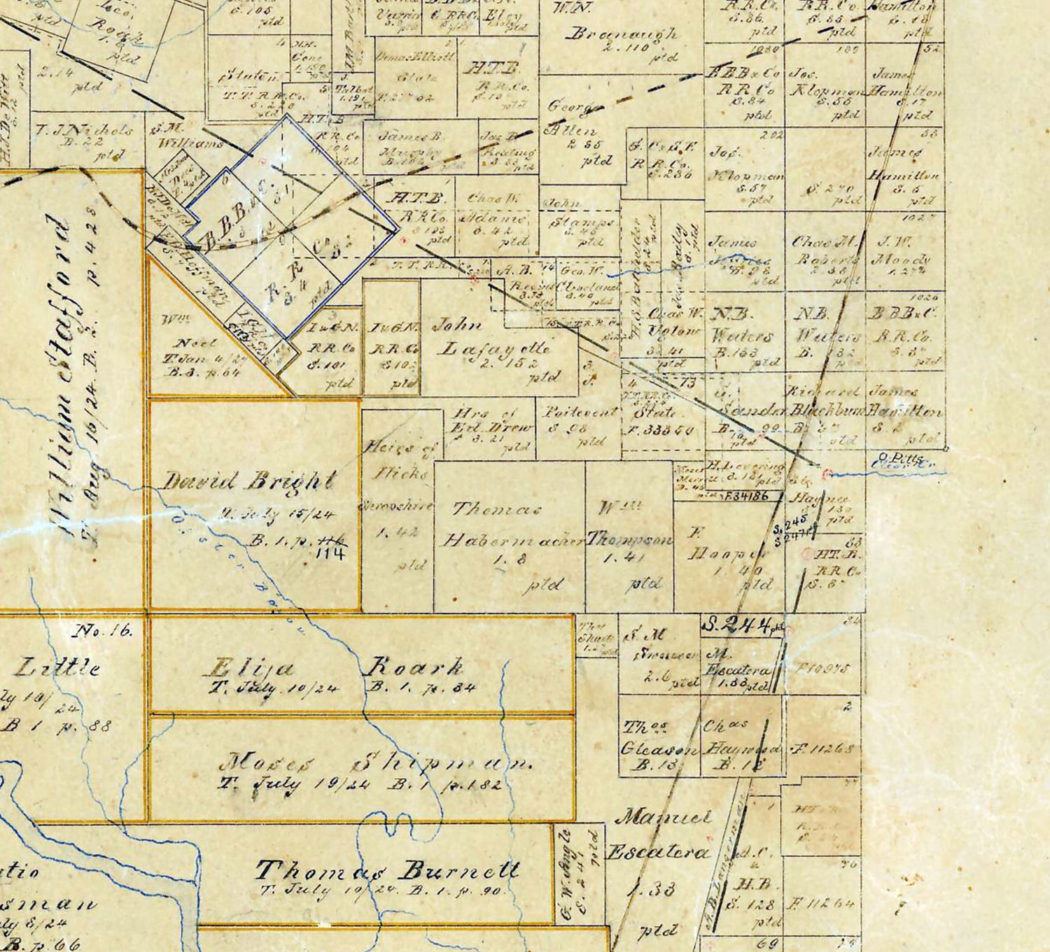 1892 Map of Fort Bend County Texas