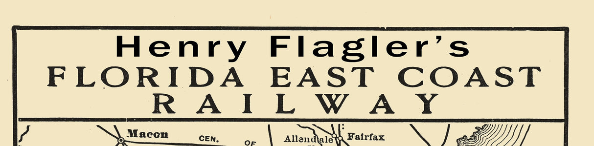 1917 Map of Florida East Coast Railway