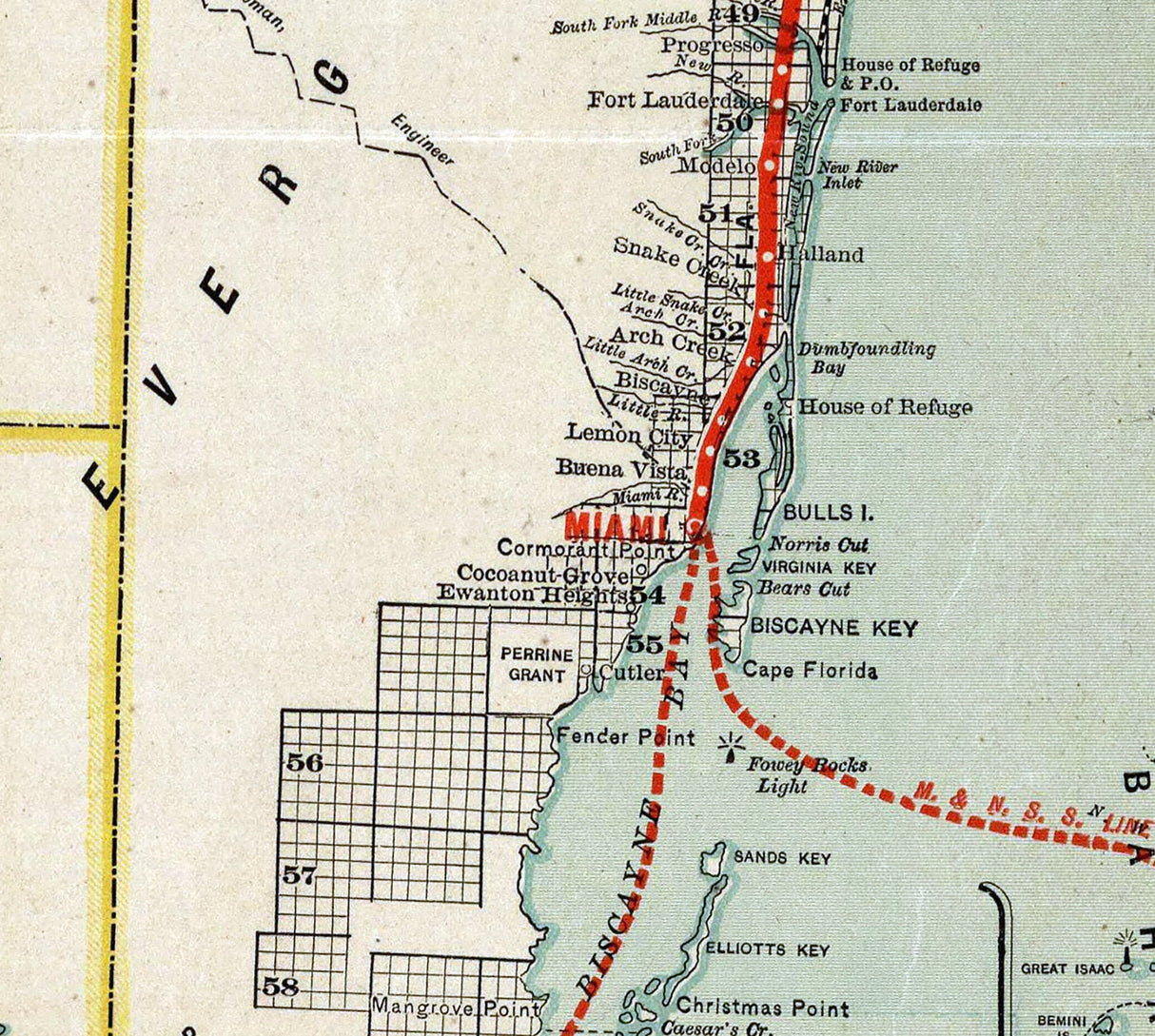1896 Map of Florida Railroads