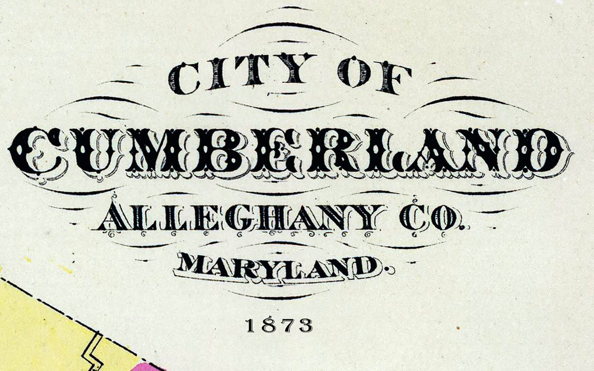 1873 Map of Cumberland Maryland