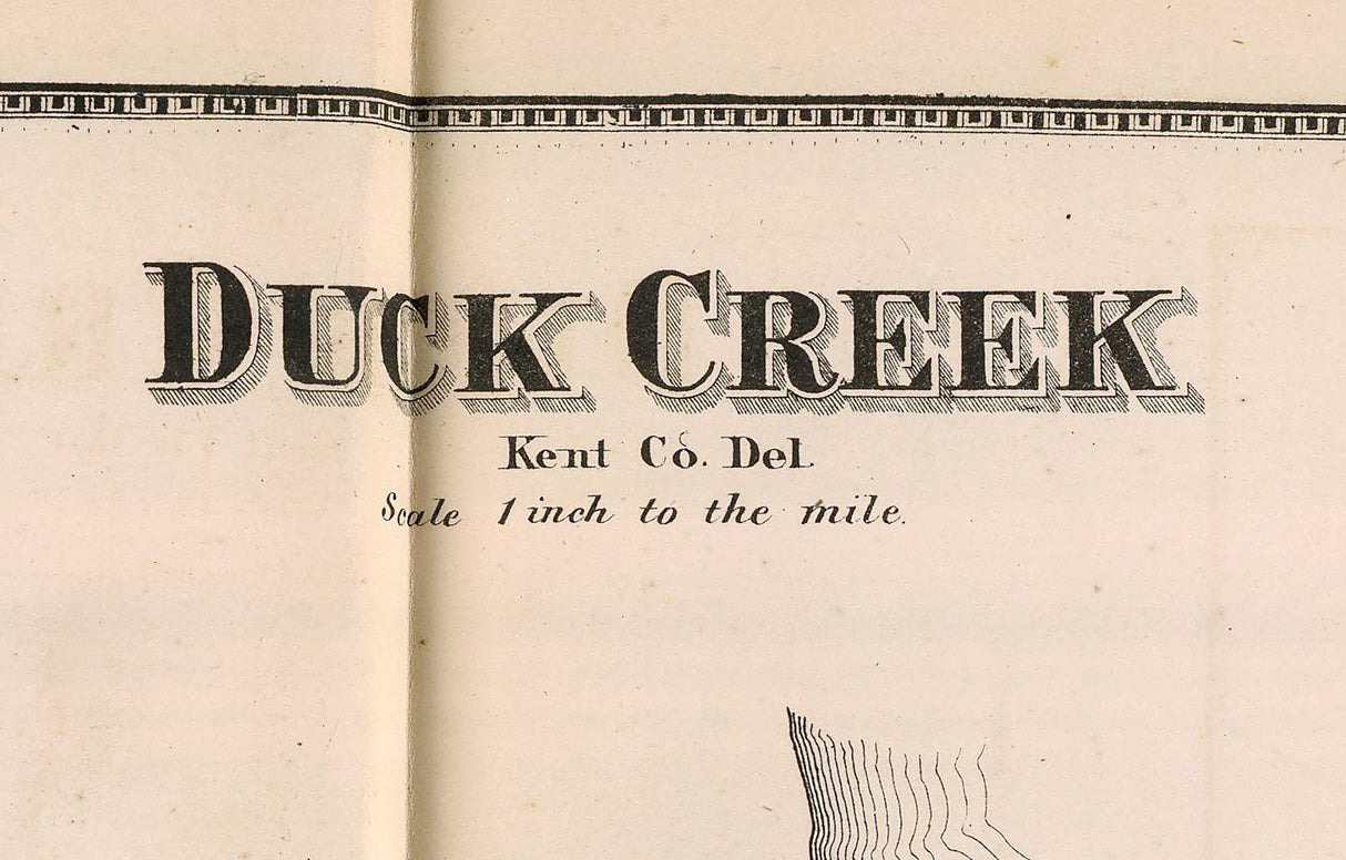 1868 Map of Duck Creek Kent County Delaware Smyrna