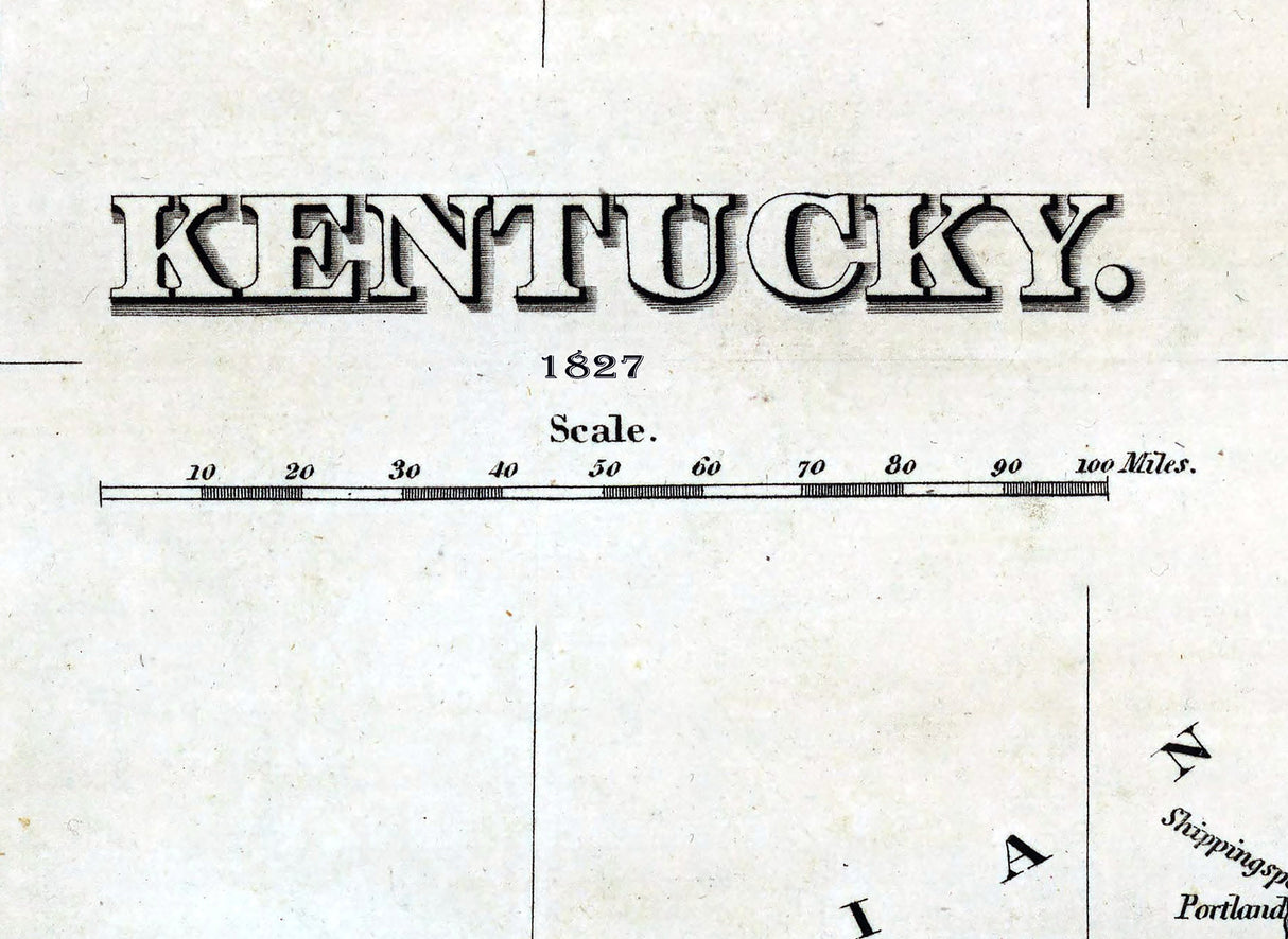 1827 Map of Kentucky