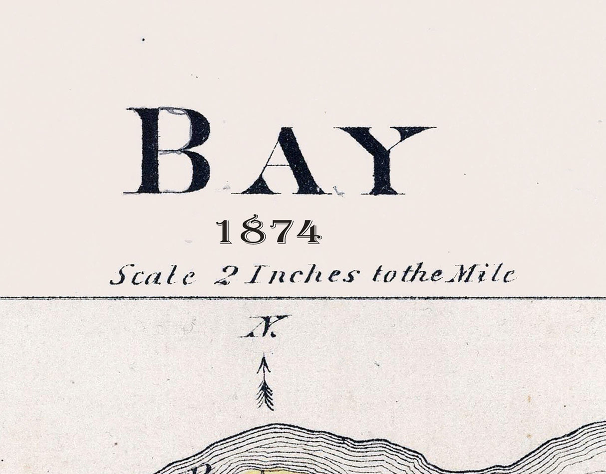 1874 Map of Bay Township Ottawa County Ohio