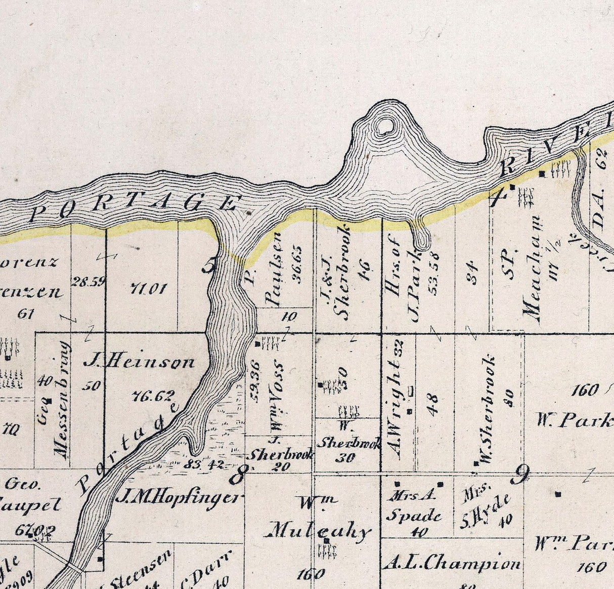 1874 Map of Bay Township Ottawa County Ohio