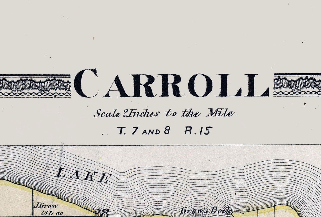 1874 Map of Carroll Township Ottawa County Ohio