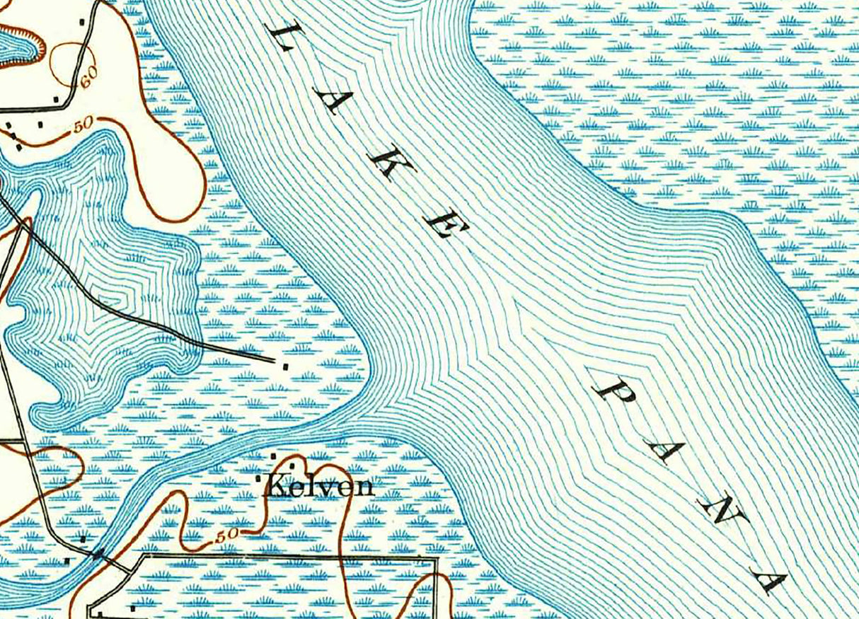 1893 Map of Lake Panasoffkee Florida