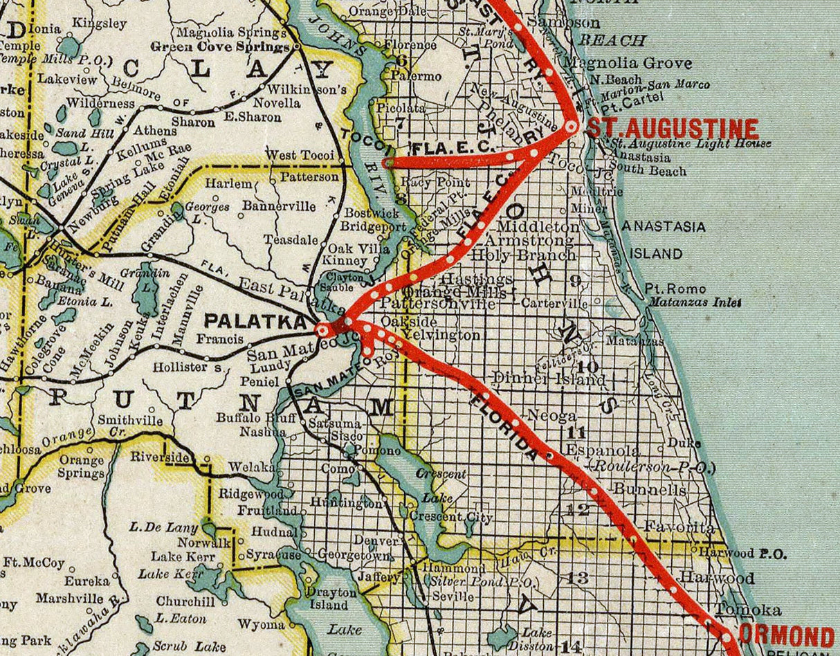 1896 Map of Florida Railroads