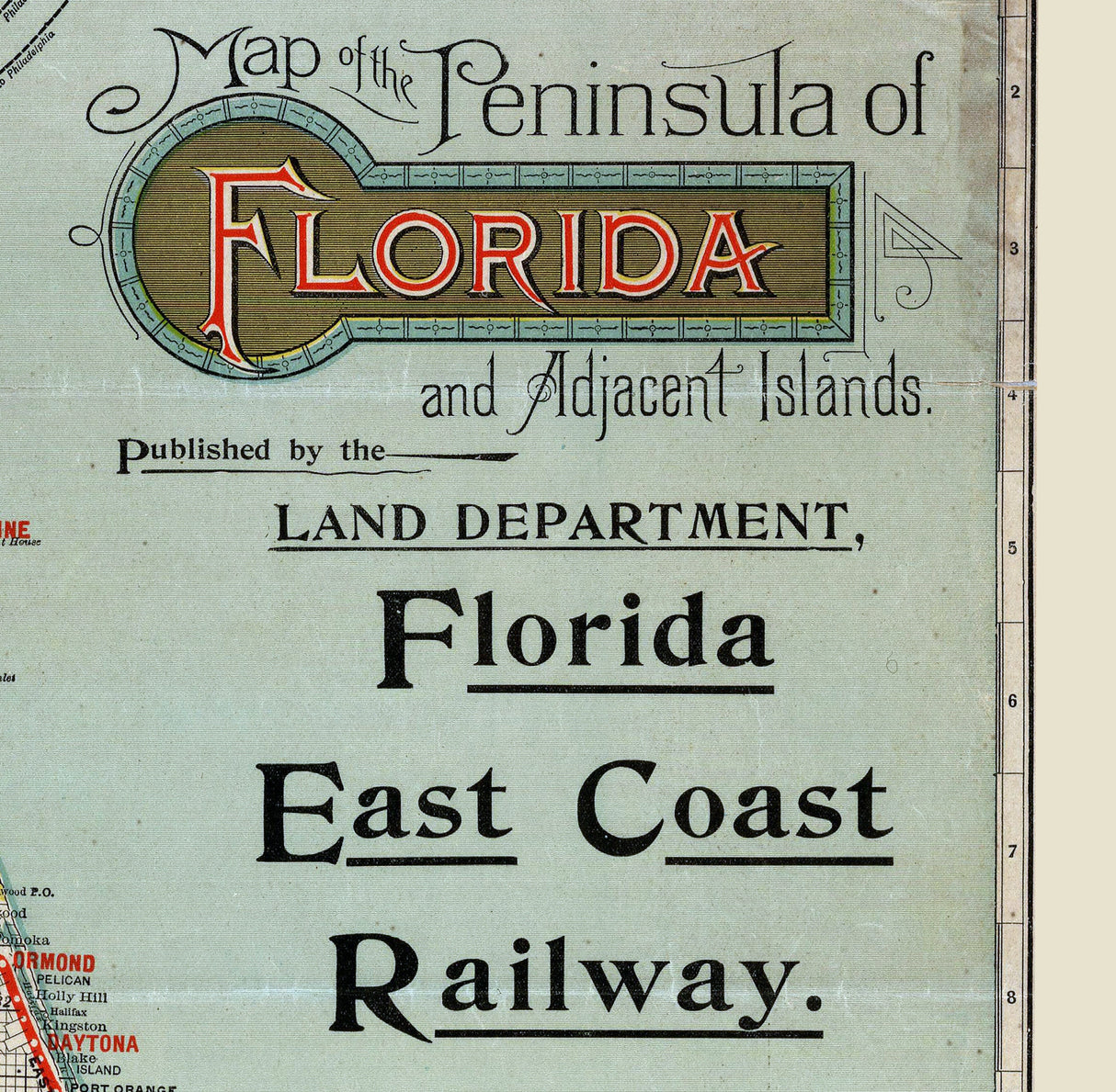 1896 Map of Florida Railroads