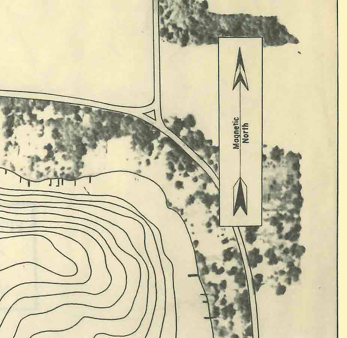 1954 Map of Yellow Creek Lake Kosciusko County Indiana