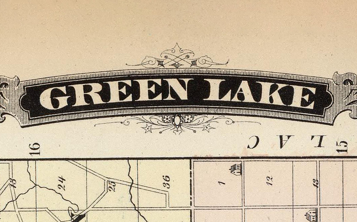 1878 Map of Green Lake County Wisconsin