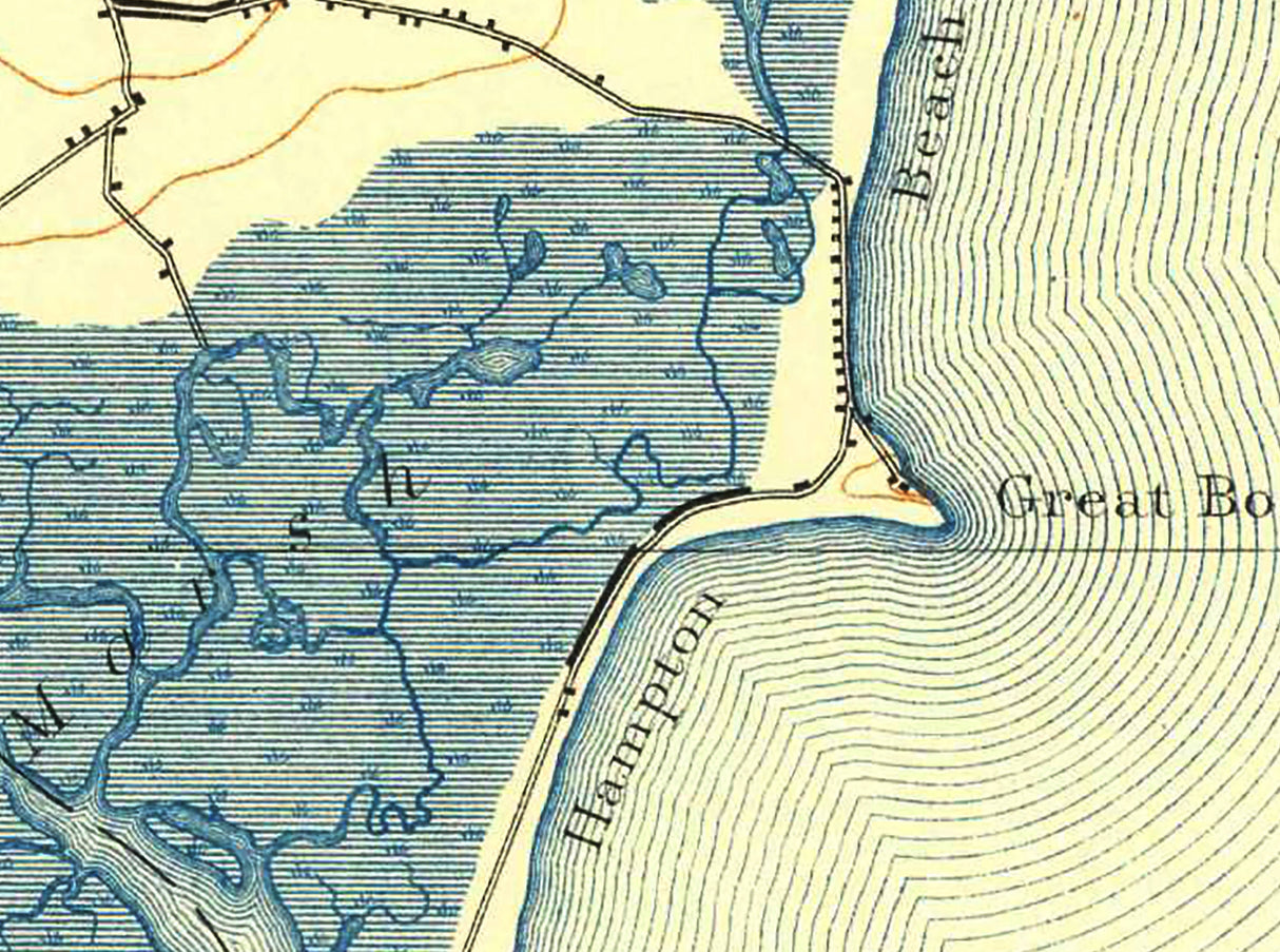 1888 Map of Hampton Beach New Hampshire