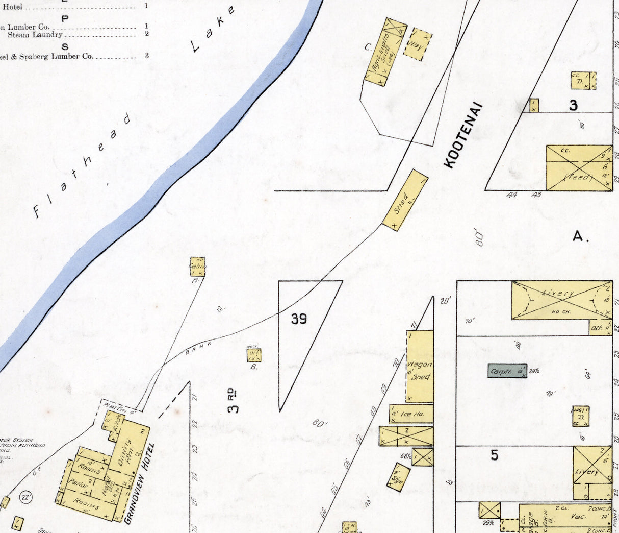 1910 Town Map of Polson Montana