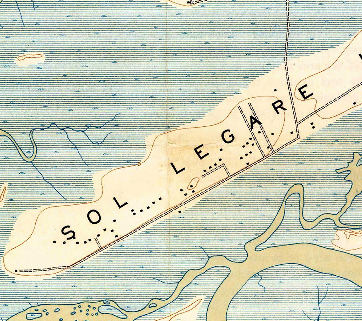 1919 Map of Folly Island South Carolina Folly Beach