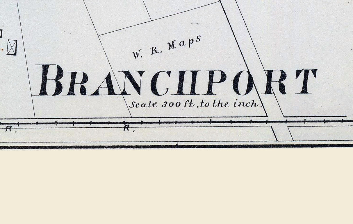 1878 Map of Branchport New Jersey