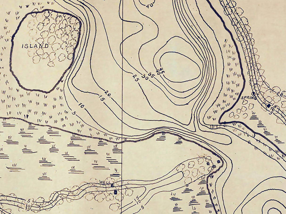 1922 Map of Dewart Lake Kosciusko County Indiana