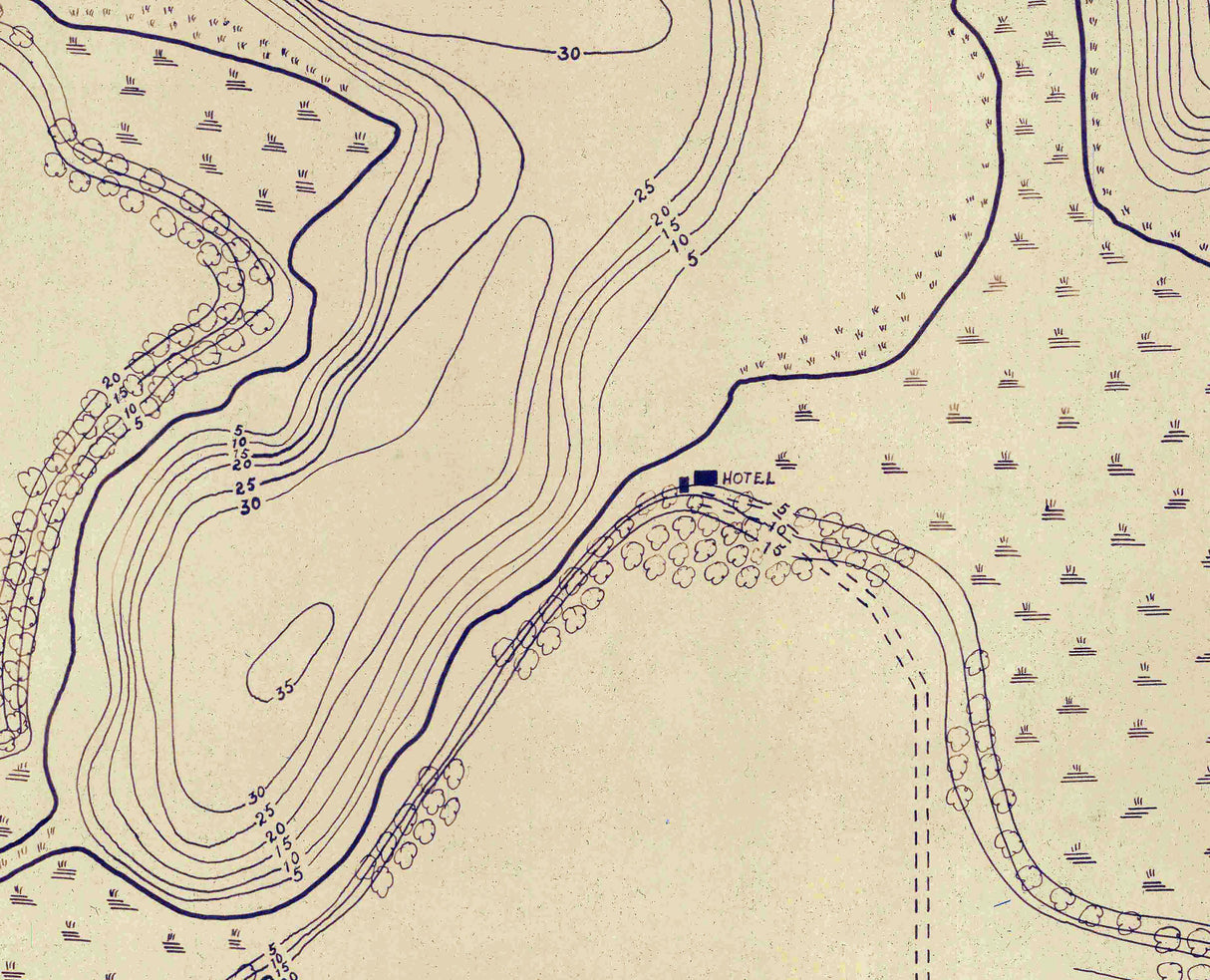 1923 Map of Jimerson Lake Steuben County Indiana