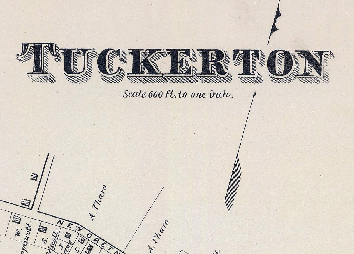 1878 Map of Tuckerton New Jersey