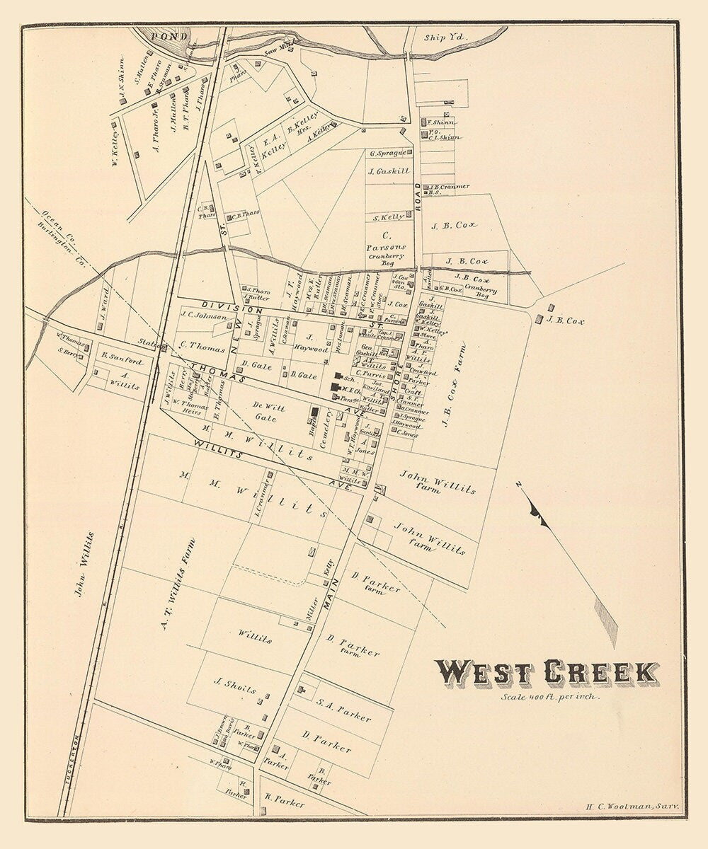 1878 Map of West Creek New Jersey