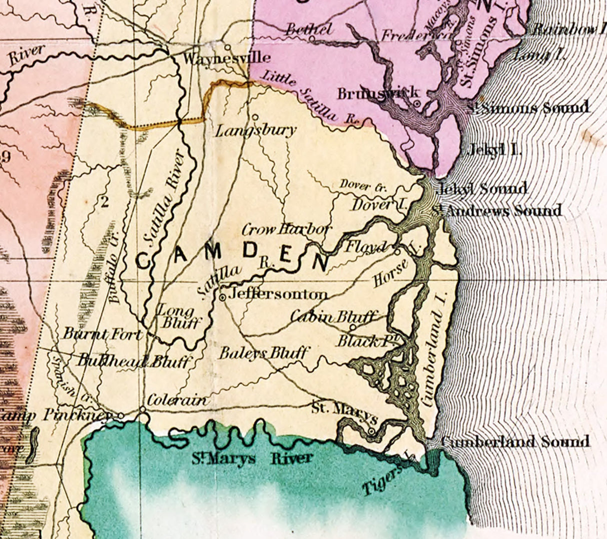 1851 Map of Georgia