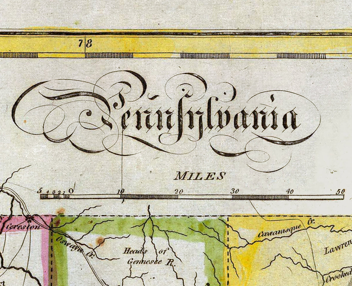 1827 Map of Pennsylvania