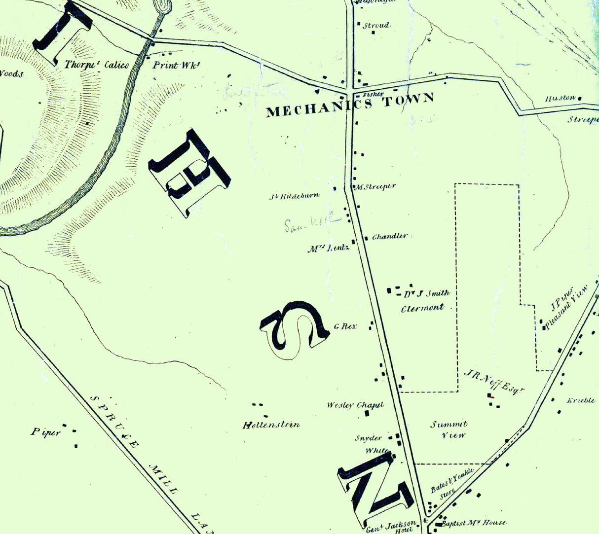 1848 Map of Germantown Pennsylvania