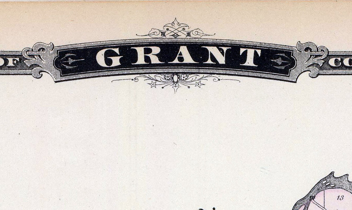 1878 Map of Grant County Wisconsin