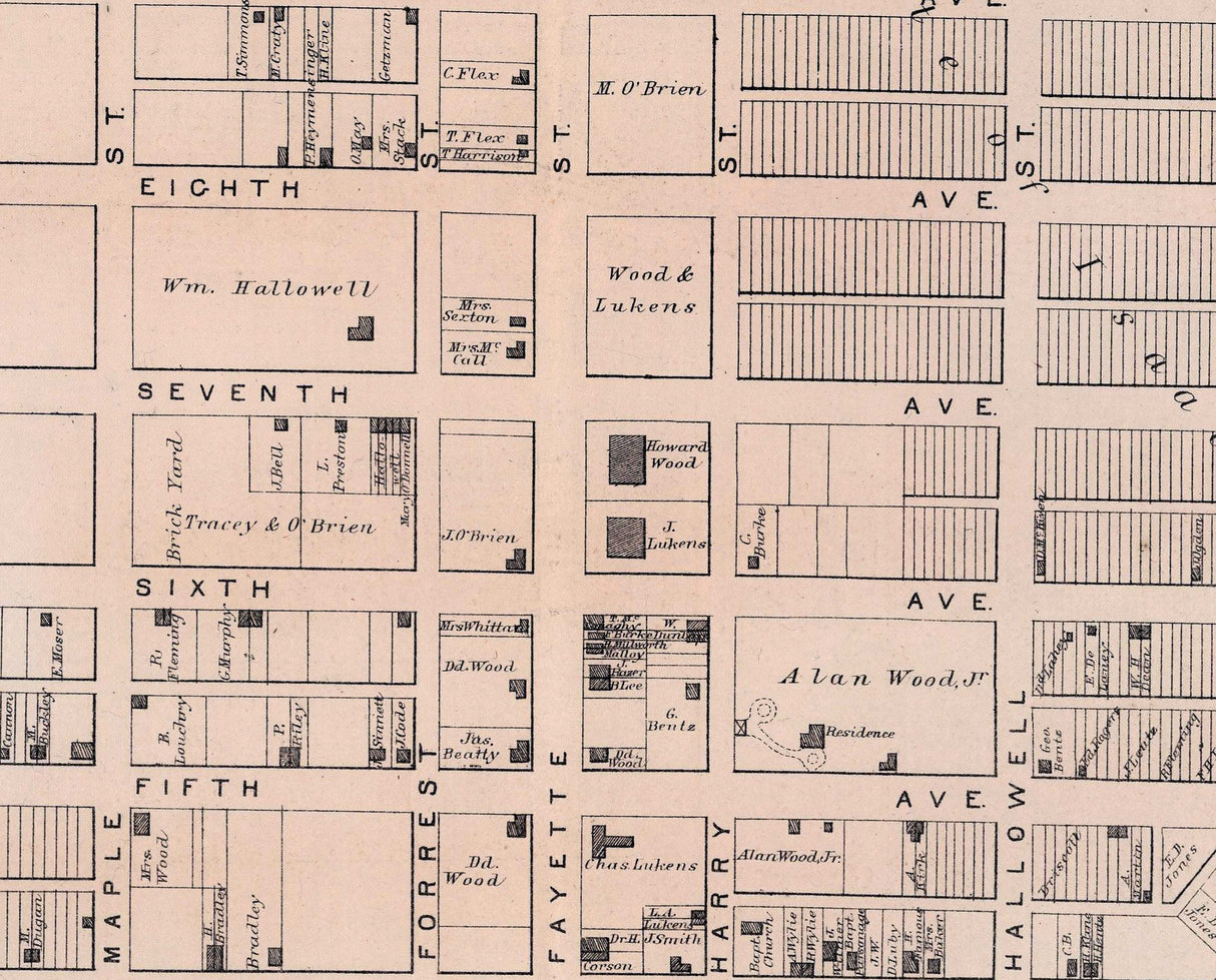 1871 Map of Conshohocken Montgomery County Pennsylvania
