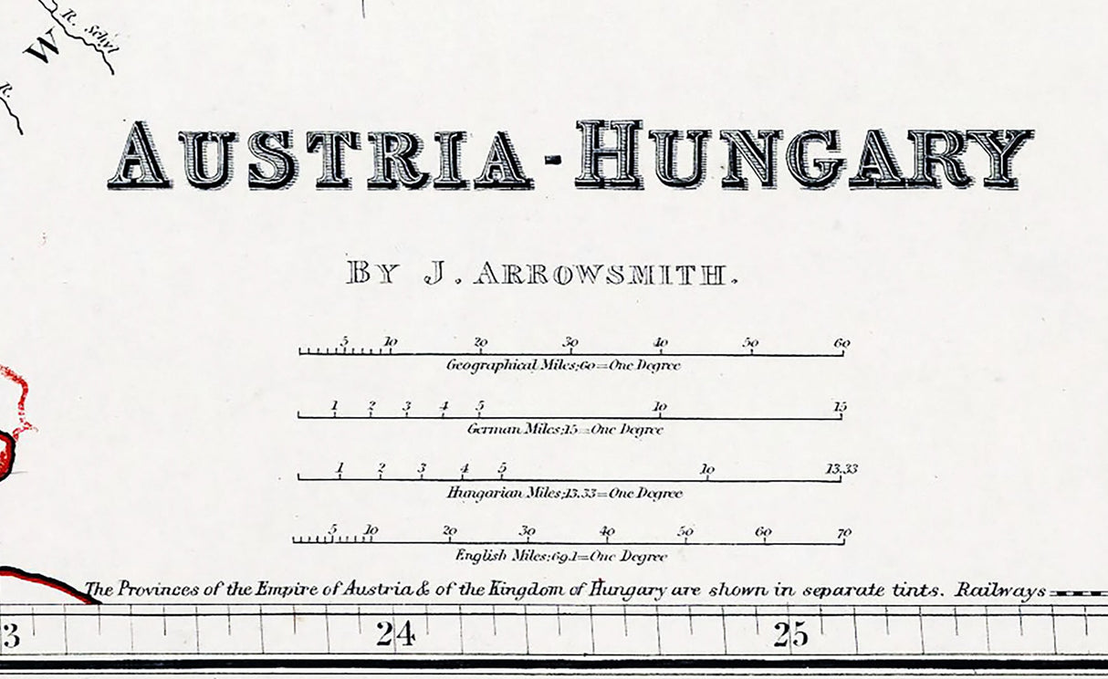 1887 Map of Austria Hungary Empire