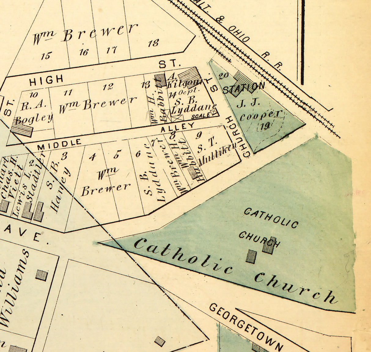 1879 Map of Rockville Maryland