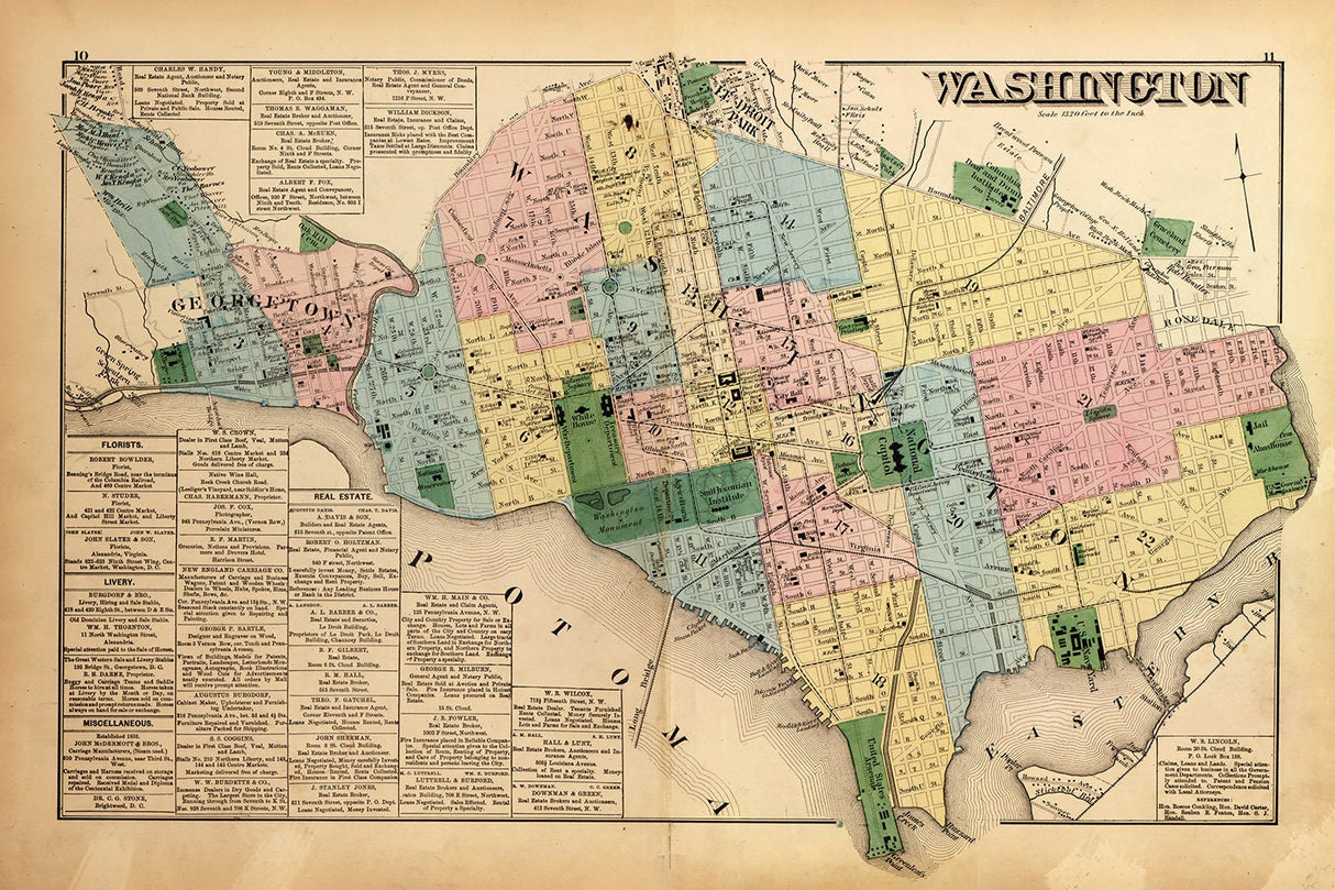 1879 Map of Washington DC