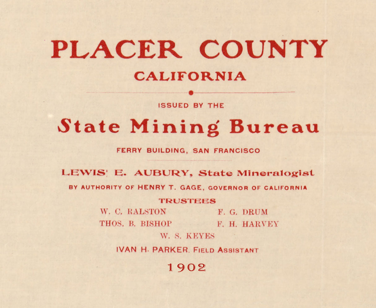 1902 Map of Placer County California