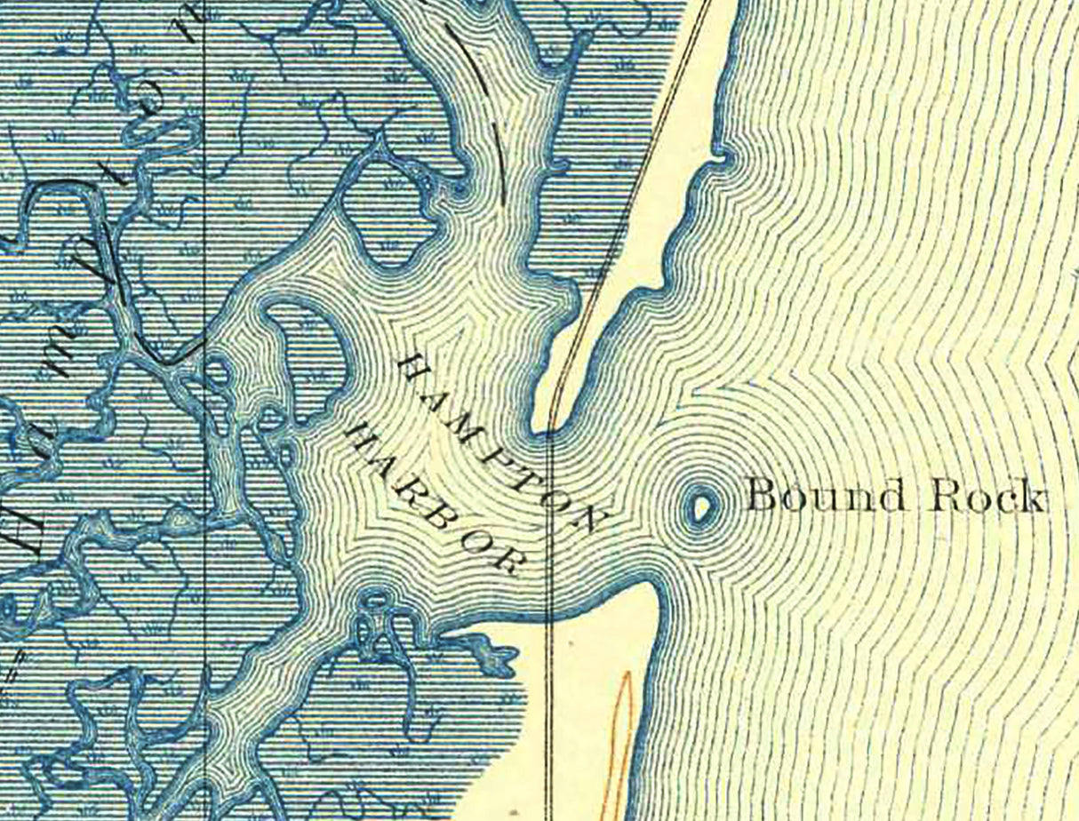 1888 Map of Hampton Beach New Hampshire
