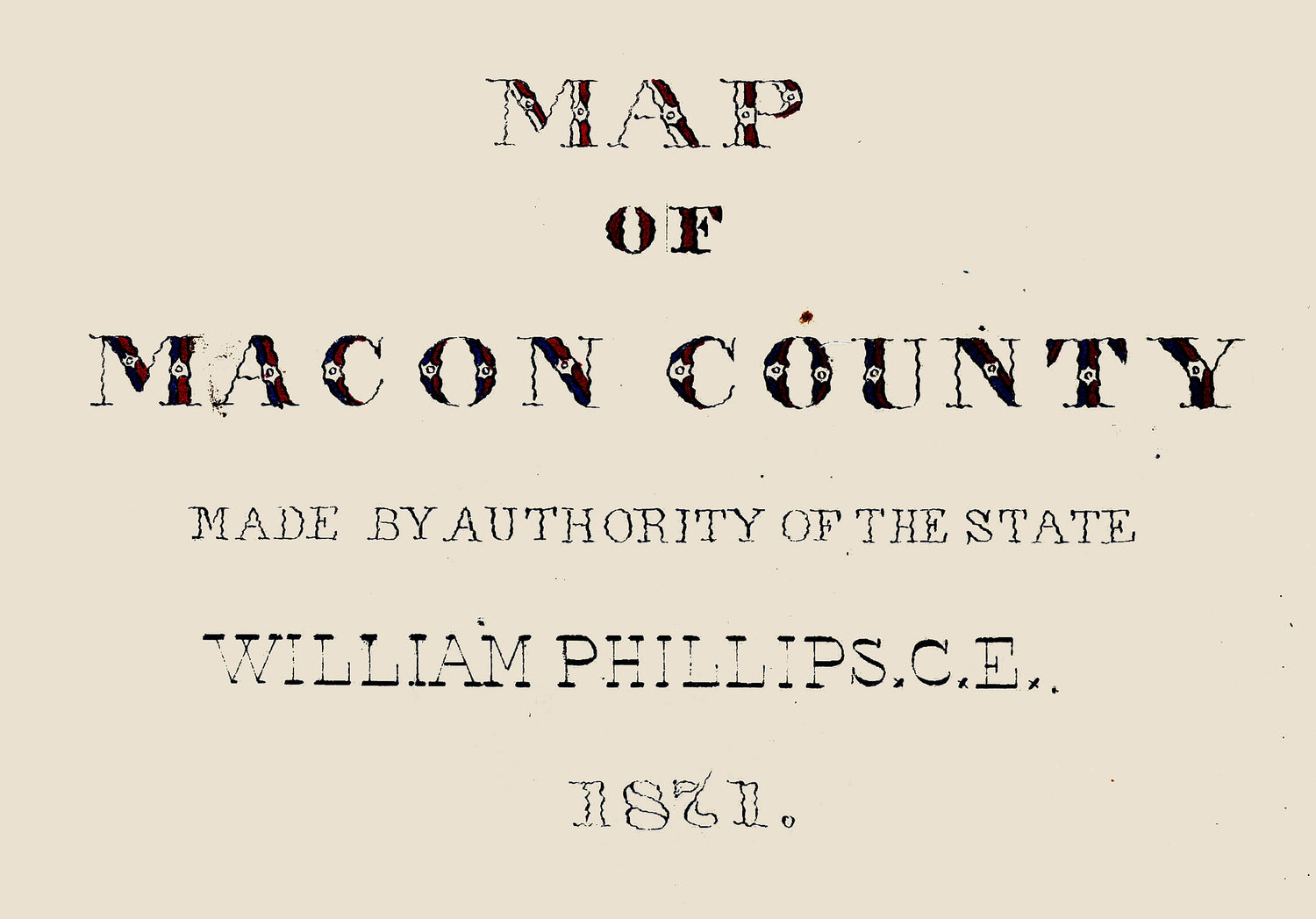 1871 Map of Macon County Georgia