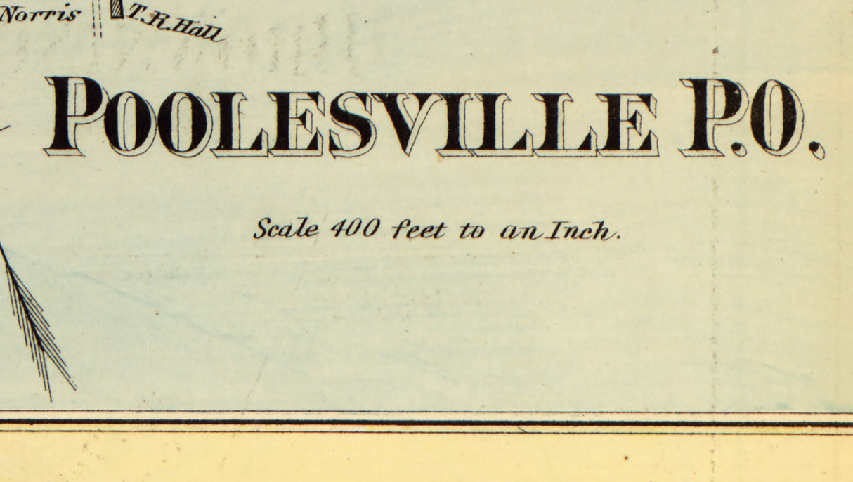 1879 Map of Poolesville Damascus and Barnesville Maryland