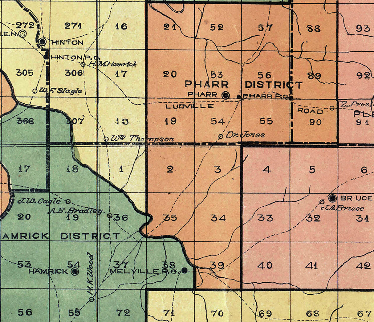 1903 Map of Pickens County Georgia
