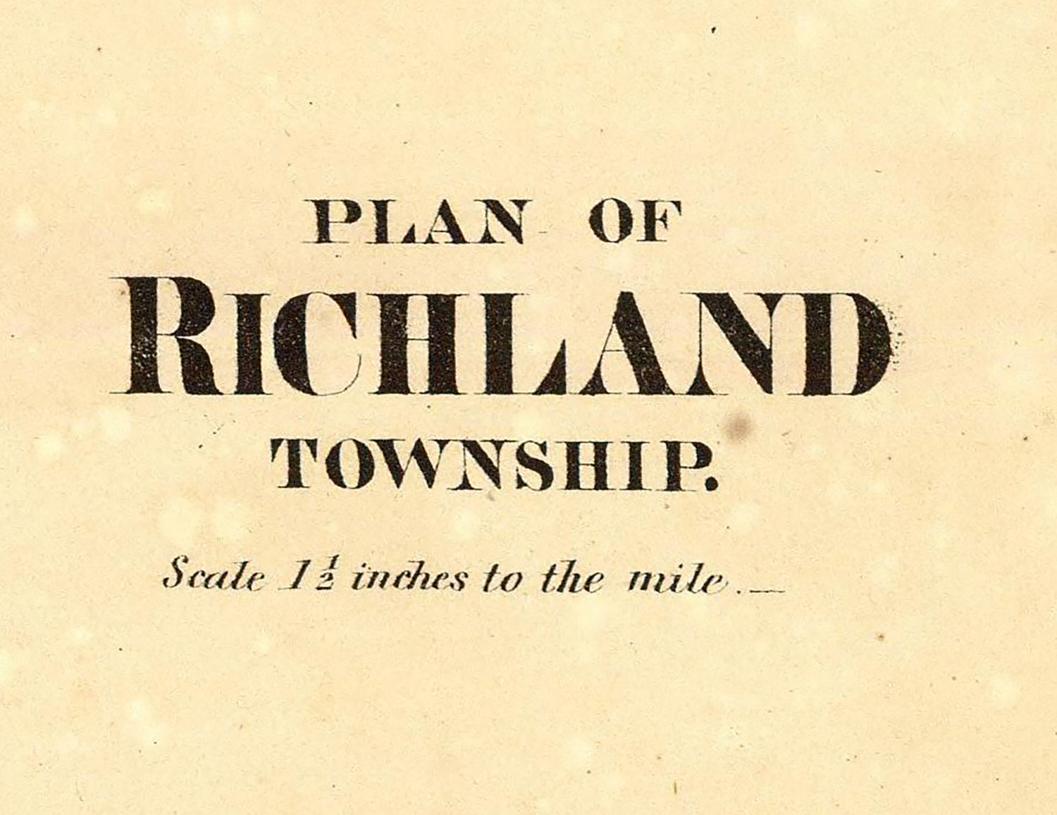 1865 Map of Richland Township Venango County Pennsylvania Oil Region